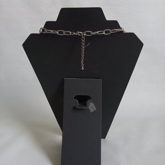 Silver Tone and Off White Mother Of Pearl Assorted Beads Triple Strand Necklace - Picture 2 of 11